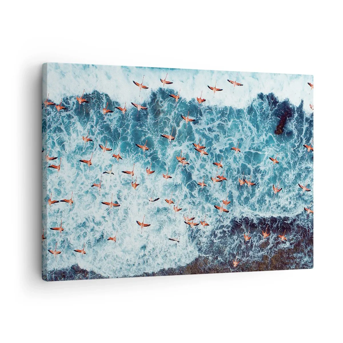 Quadro em tela - Desfile à beira-mar - 70x50 cm