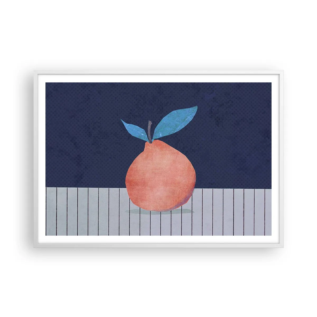 Pôster em moldura branca - Convexidade e plano - 100x70 cm