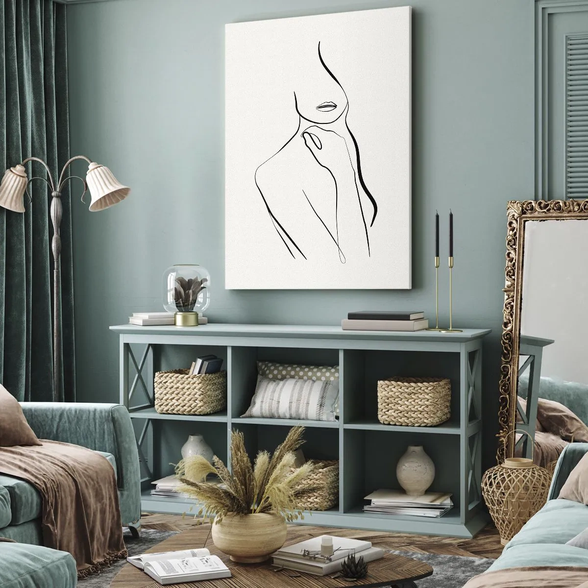 Quadro em tela - Uma onda de melancolia - 55x100 cm