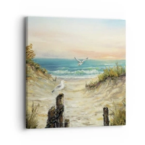 Quadro em tela - Refúgio sem vento - 40x40 cm