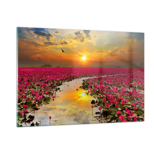 Quadro em vidro - A vida secreta do lago - 120x80 cm