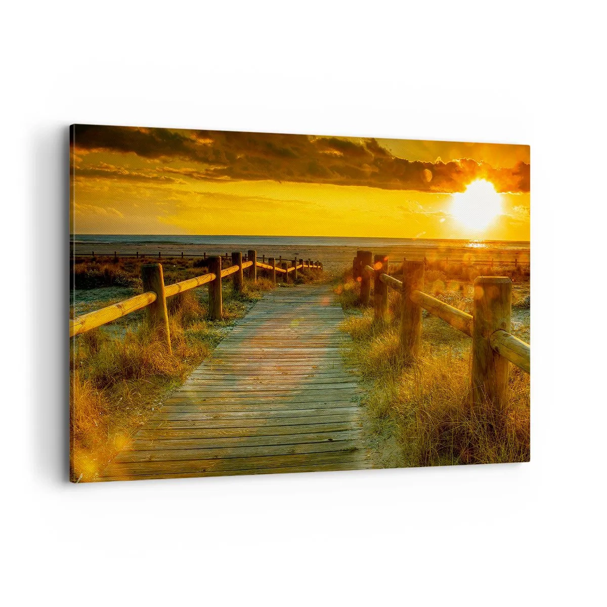 Quadro em tela - Banhado em ouro antigo - 100x70 cm