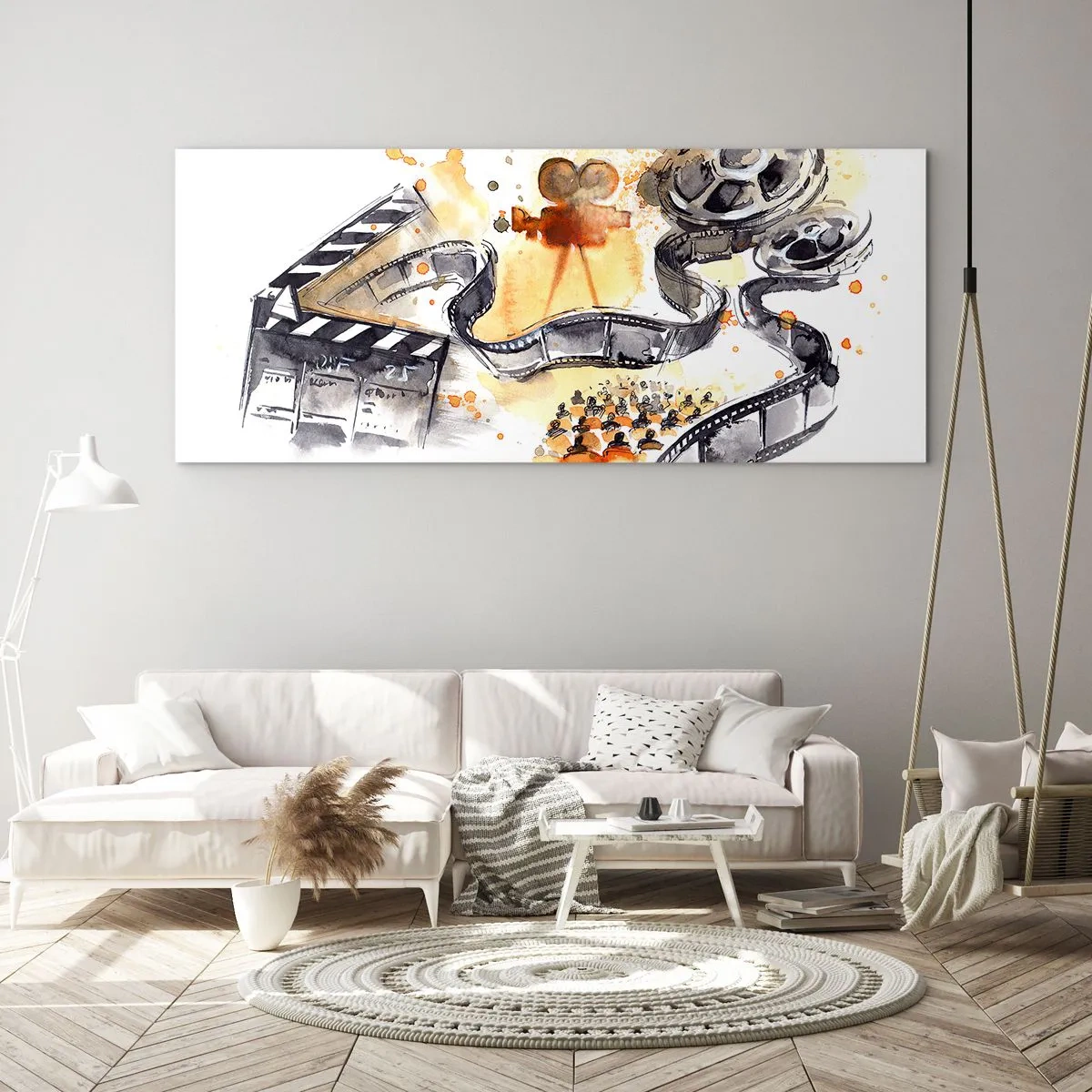 Quadro em vidro - Na terra dos sonhos - 120x50 cm