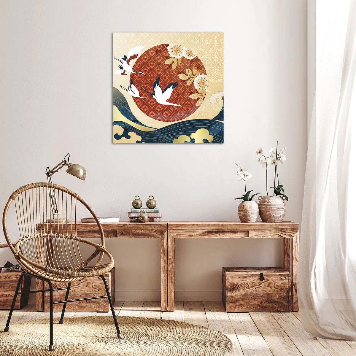 Quadro em tela - Conto de fadas japonês - 50x50 cm