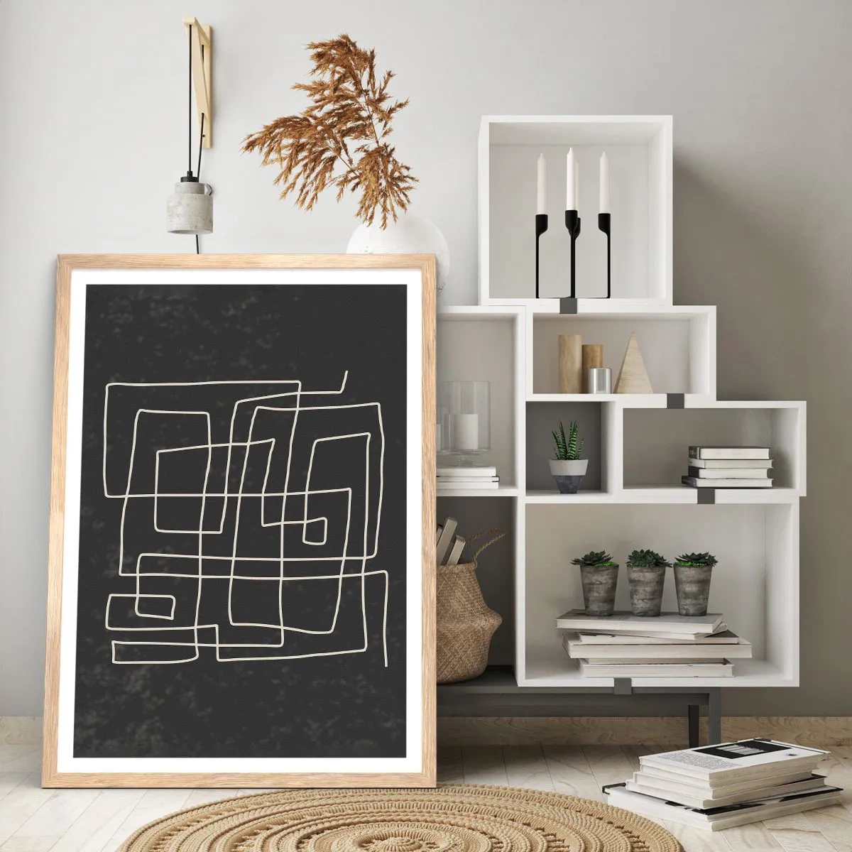 Pôster com moldura de carvalho claro - Não é tão simples - 61x91 cm