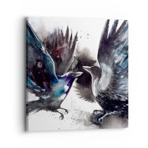 Quadro em tela - De corvo a corvo... - 30x30 cm
