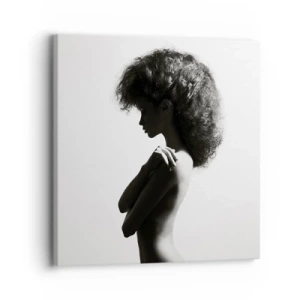 Quadro em tela - Como uma flor em um caule fino - 30x30 cm