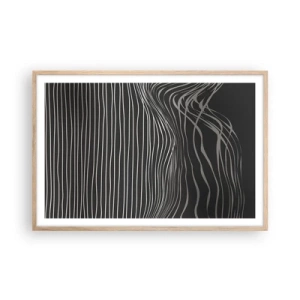 Pôster com moldura de carvalho claro - Ritmo e sotaque - 91x61 cm