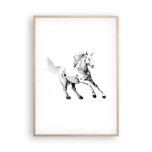 Pôster com moldura de carvalho claro - Alma Indomável - 70x100 cm