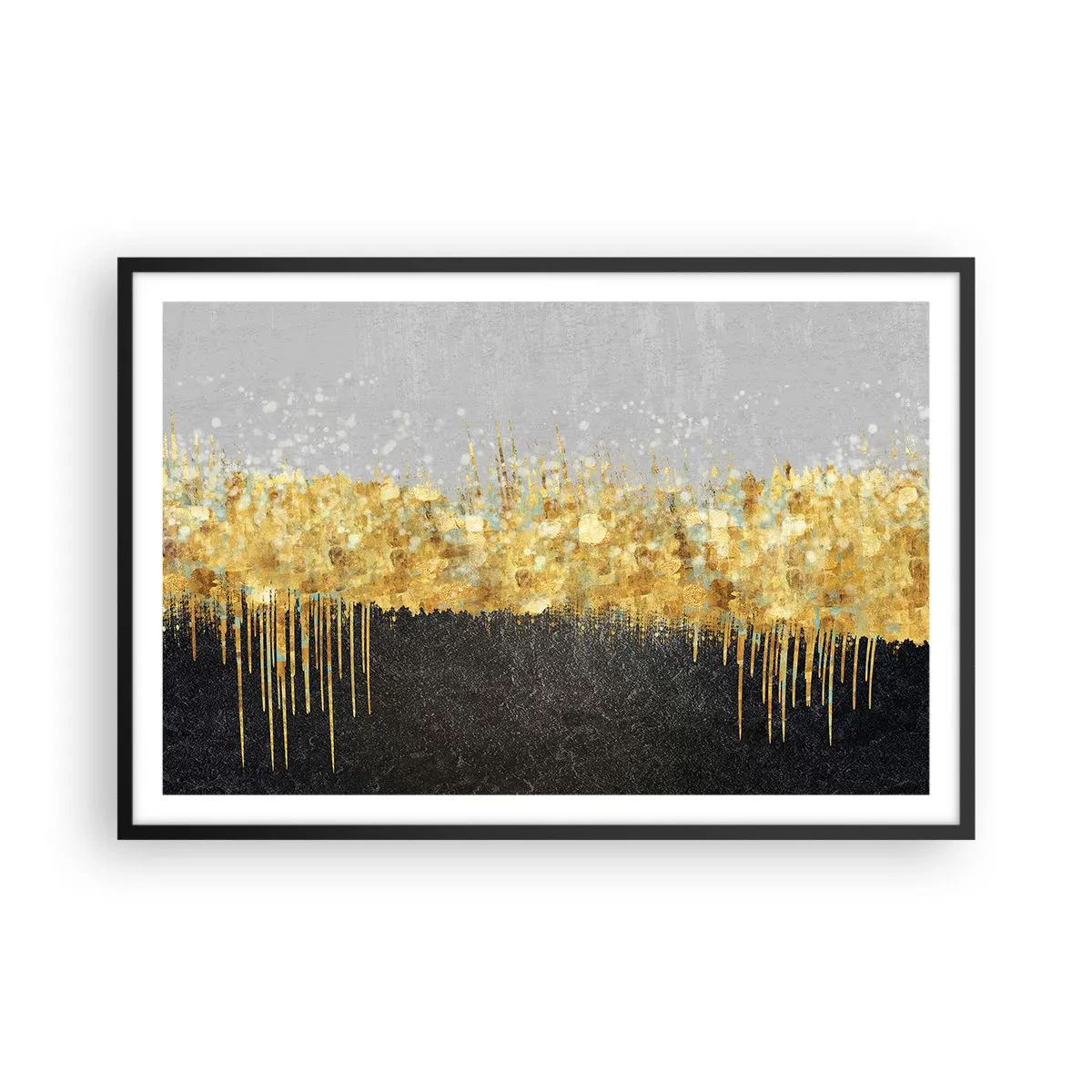 Pôster com moldura preta - Para dentro e para cima - 91x61 cm