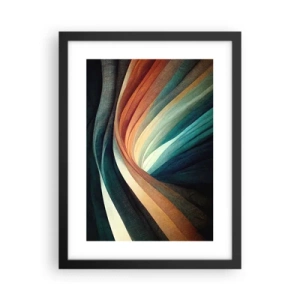 Pôster com moldura preta - Tecido de cores - 30x40 cm