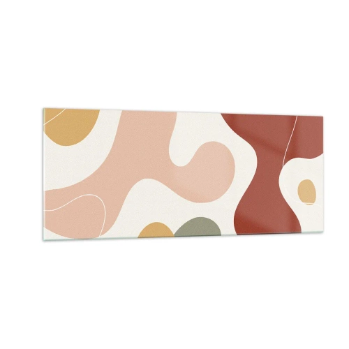 Quadro em vidro - Ziguezagues ornamentais - 100x40 cm