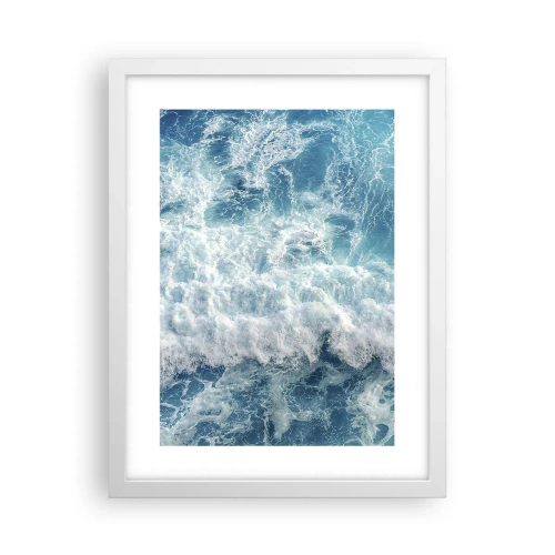 Pôster em moldura branca - Alegremente e aos saltos - 30x40 cm