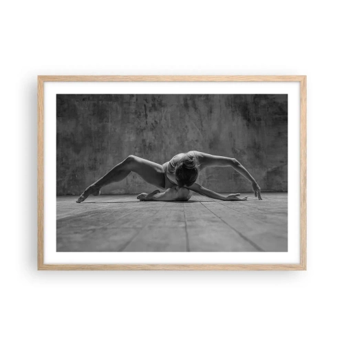 Pôster com moldura de carvalho claro - Simetria encontrada - 70x50 cm