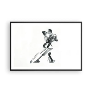 Pôster com moldura preta - Num só ritmo - 91x61 cm