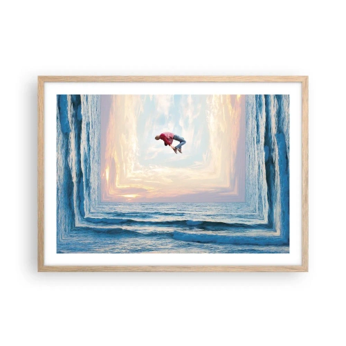 Pôster com moldura de carvalho claro - Para outra dimensão - 70x50 cm