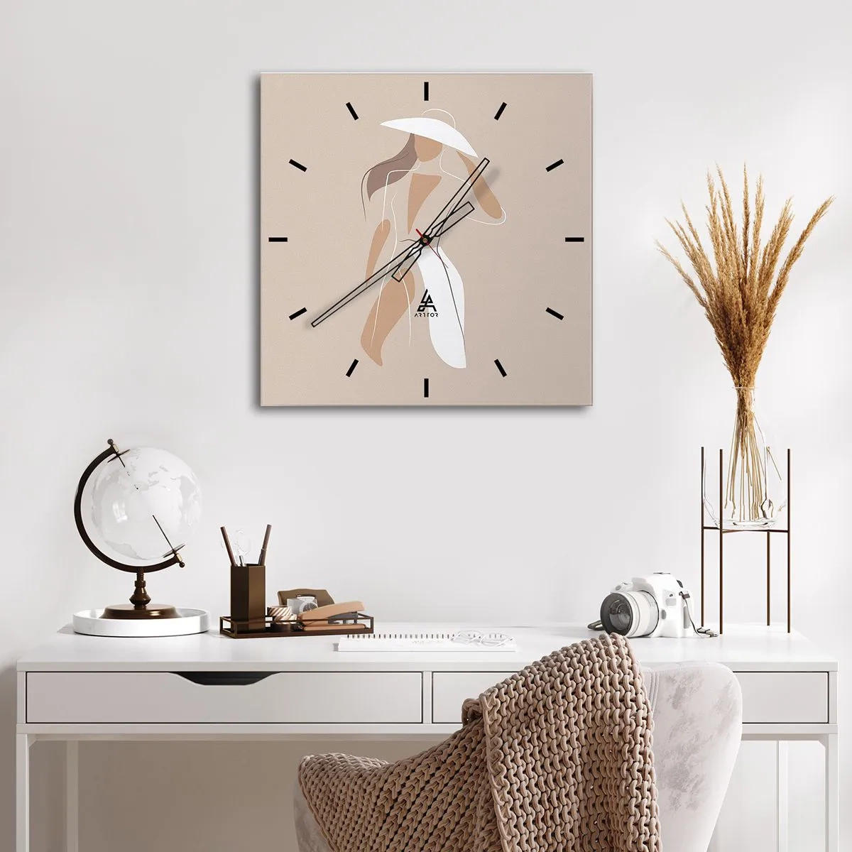 Relógio de parede - Relógio em vidro - A moda é diversão - 40x40 cm