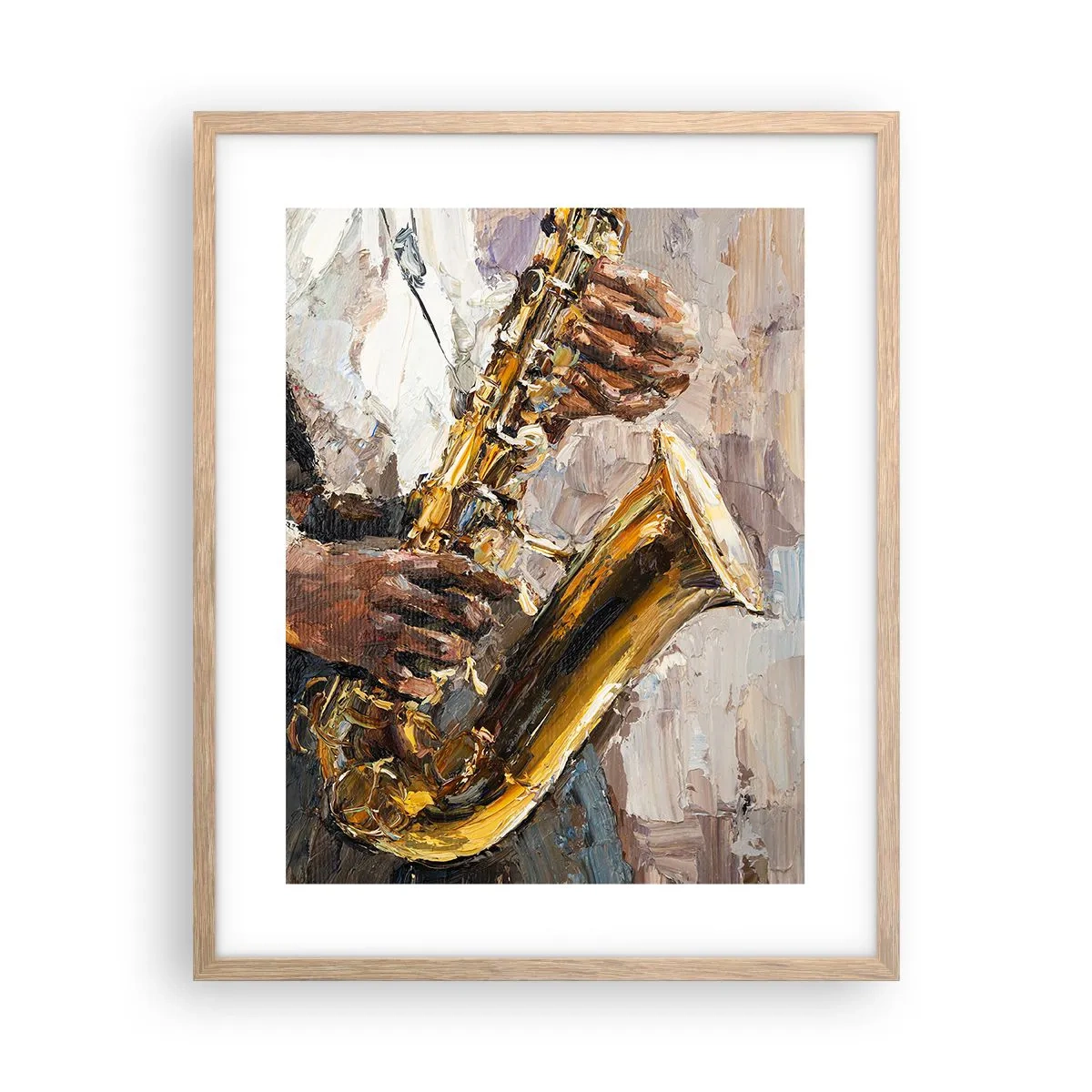 Pôster com moldura de carvalho claro - Hora do solo - 40x50 cm