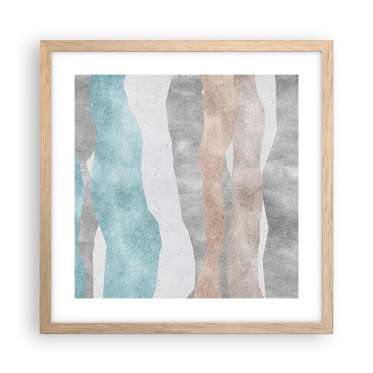 Pôster com moldura de carvalho claro - Um estudo de proximidade - 40x40 cm