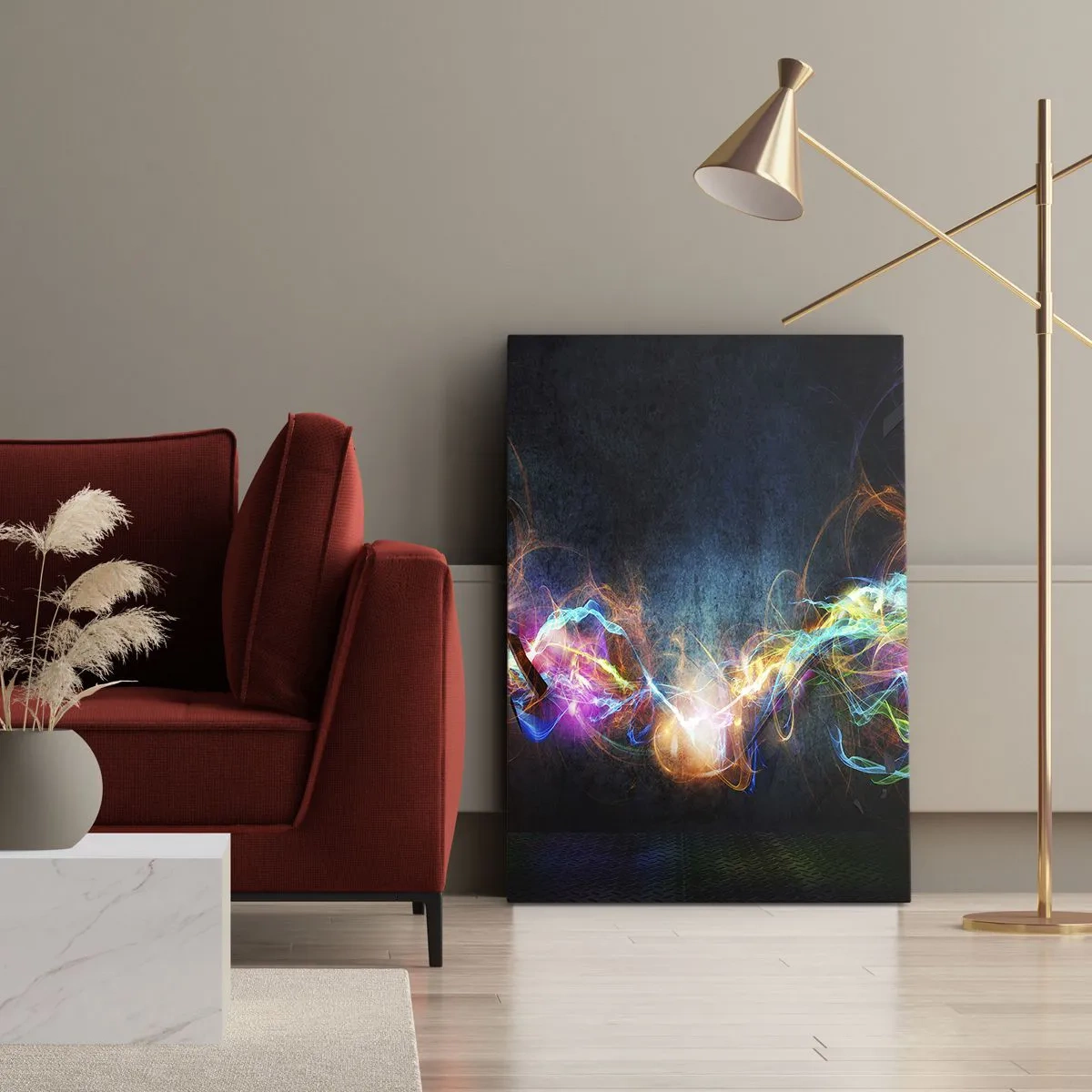 Quadro em tela - Com alegria contra a escuridão - 50x70 cm