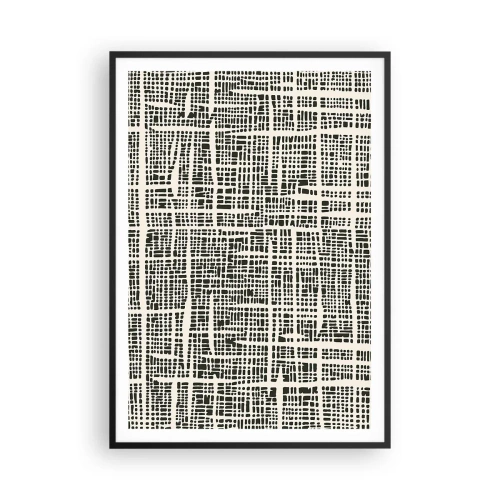 Pôster com moldura preta - Uma composição tecida - 70x100 cm