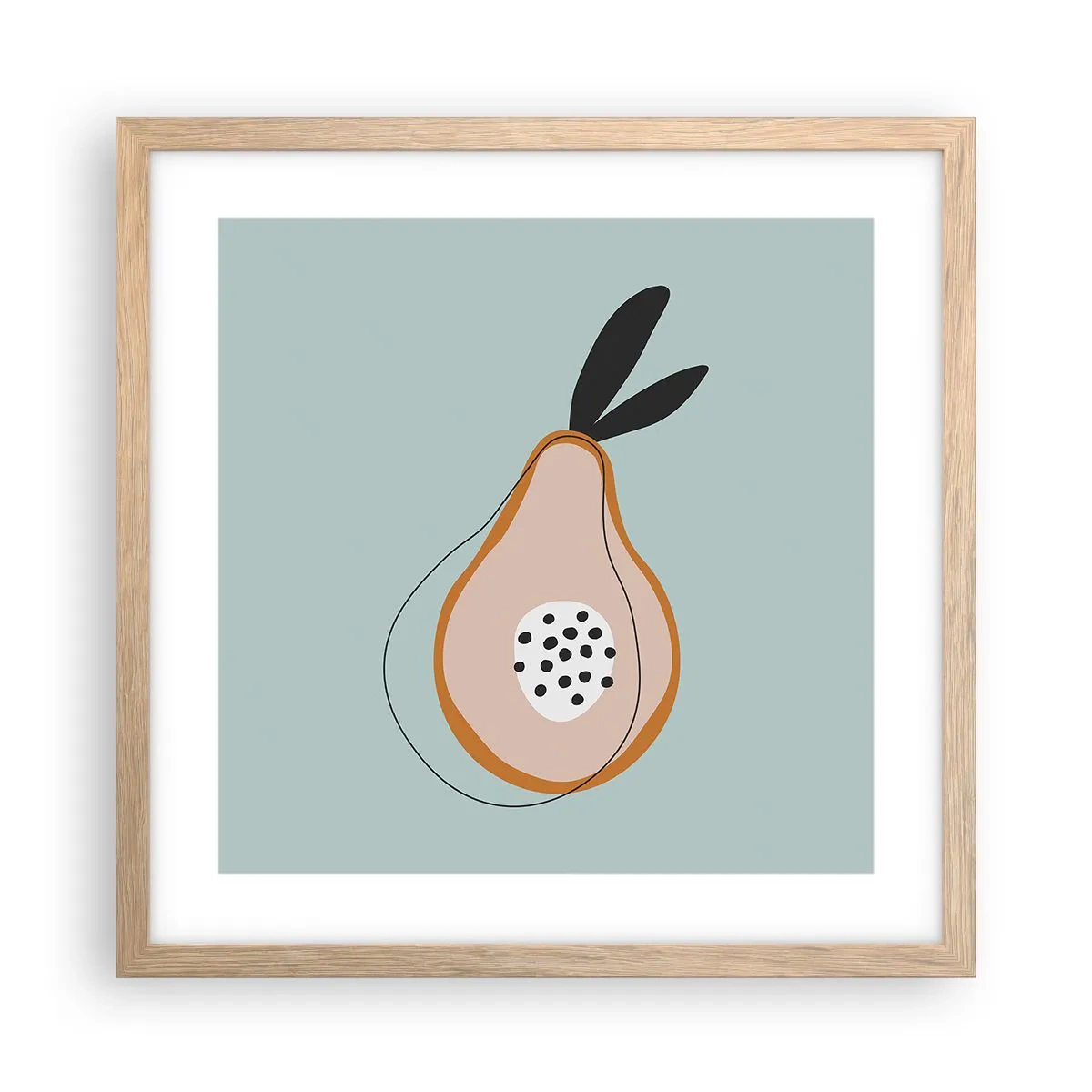 Pôster com moldura de carvalho claro - Penetrar na natureza das coisas - 40x40 cm