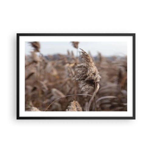 Pôster com moldura preta - É hora de voar com o vento - 70x50 cm