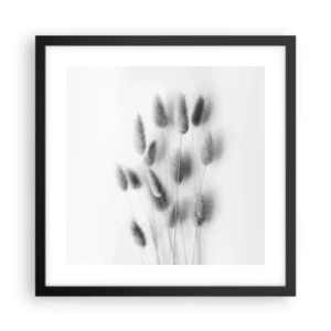 Pôster com moldura preta - Grama fofa - 40x40 cm