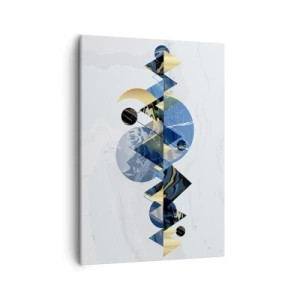 Quadro em tela - Paisagem geométrica - 50x70 cm