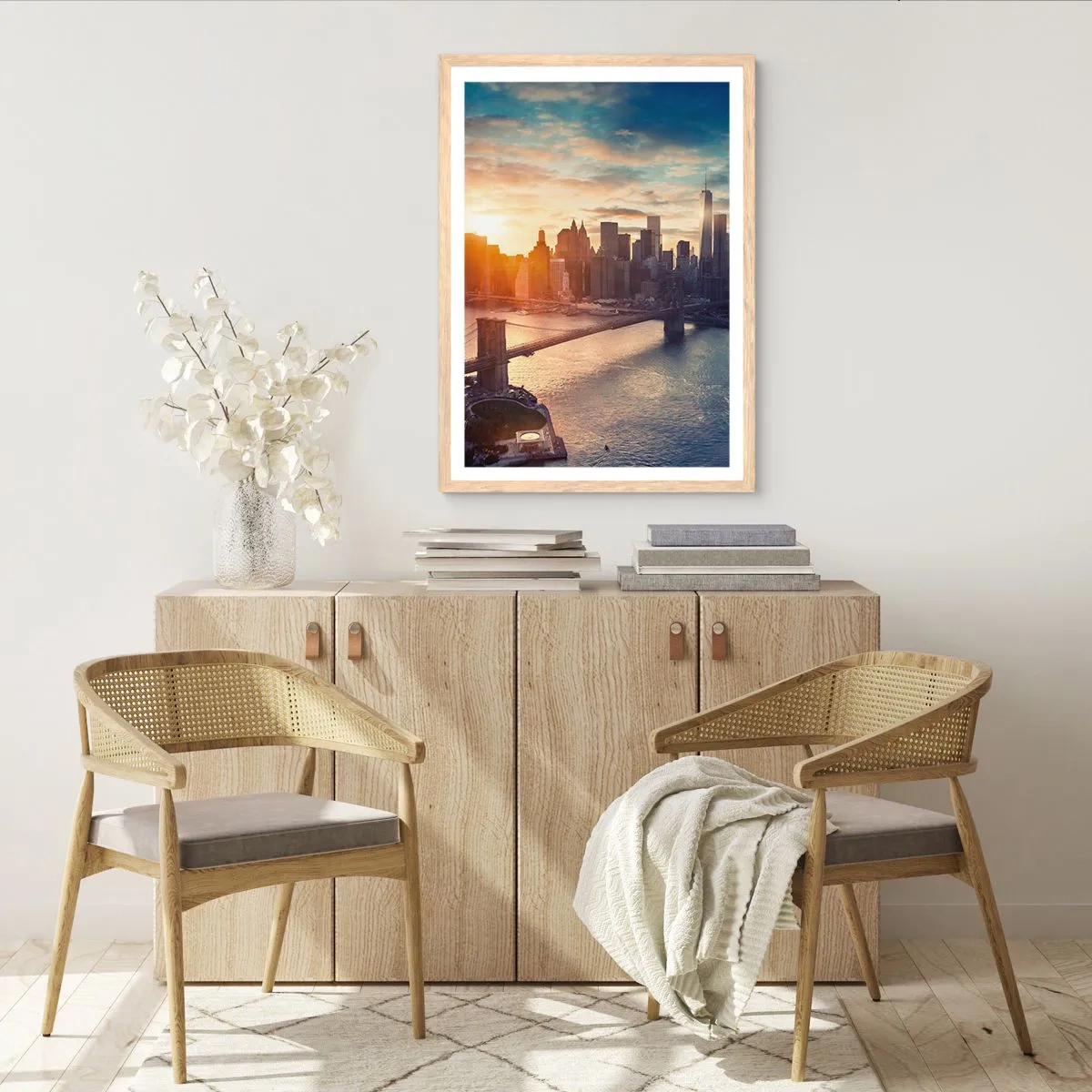 Pôster com moldura de carvalho claro - Monumento da cultura ocidental - 50x70 cm