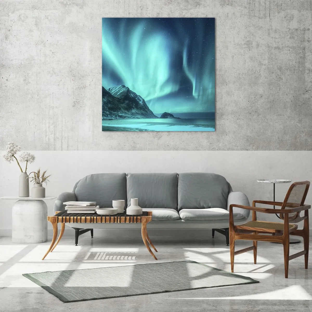 Quadro em vidro - Maravilhas do Norte - 50x50 cm