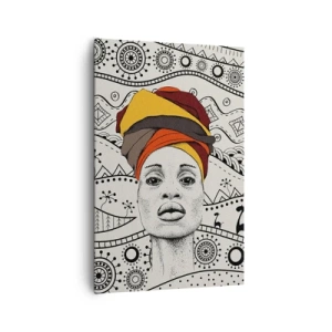 Quadro em tela - Retrato africano - 80x120 cm