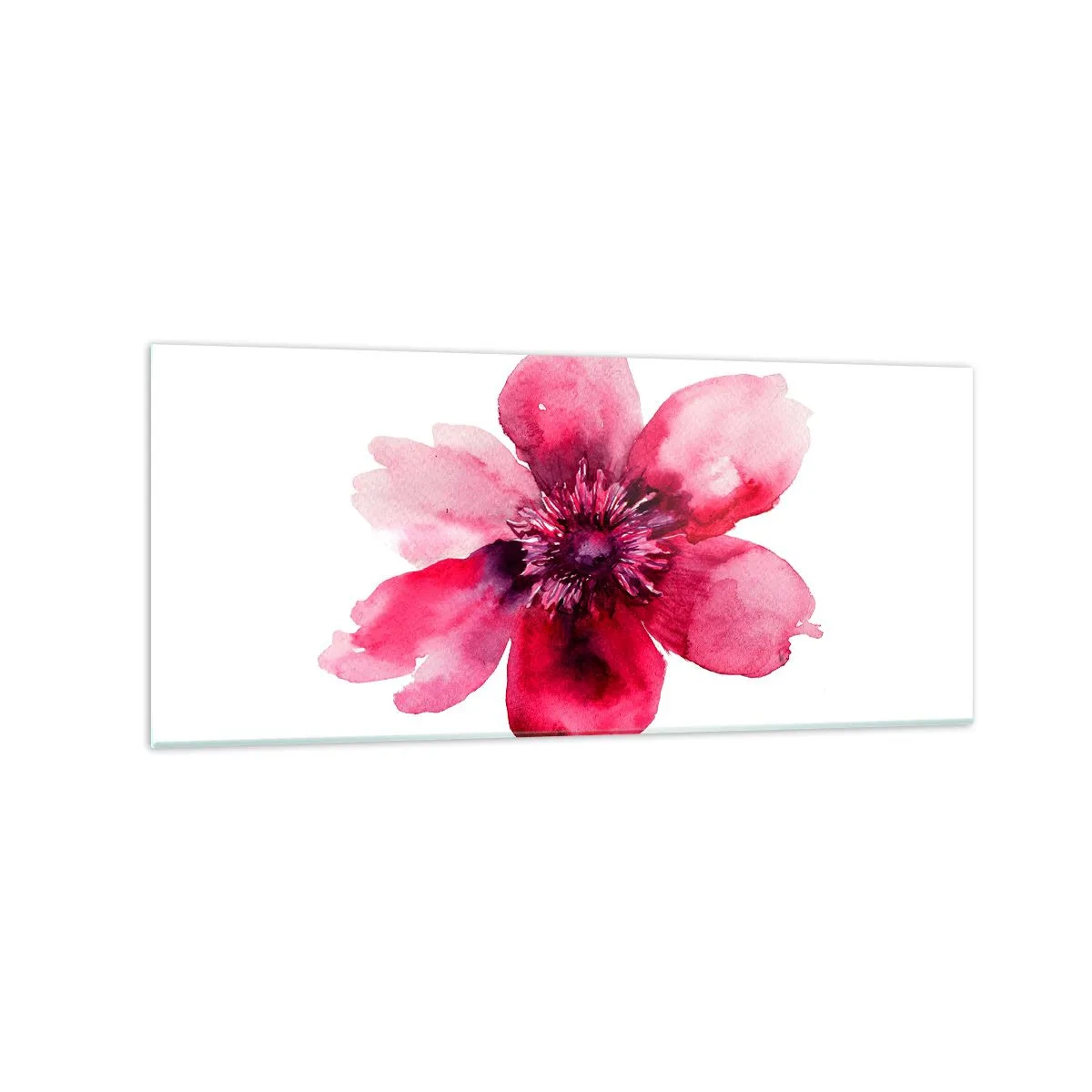 Quadro em vidro - Beijo carmim perfumado - 120x50 cm