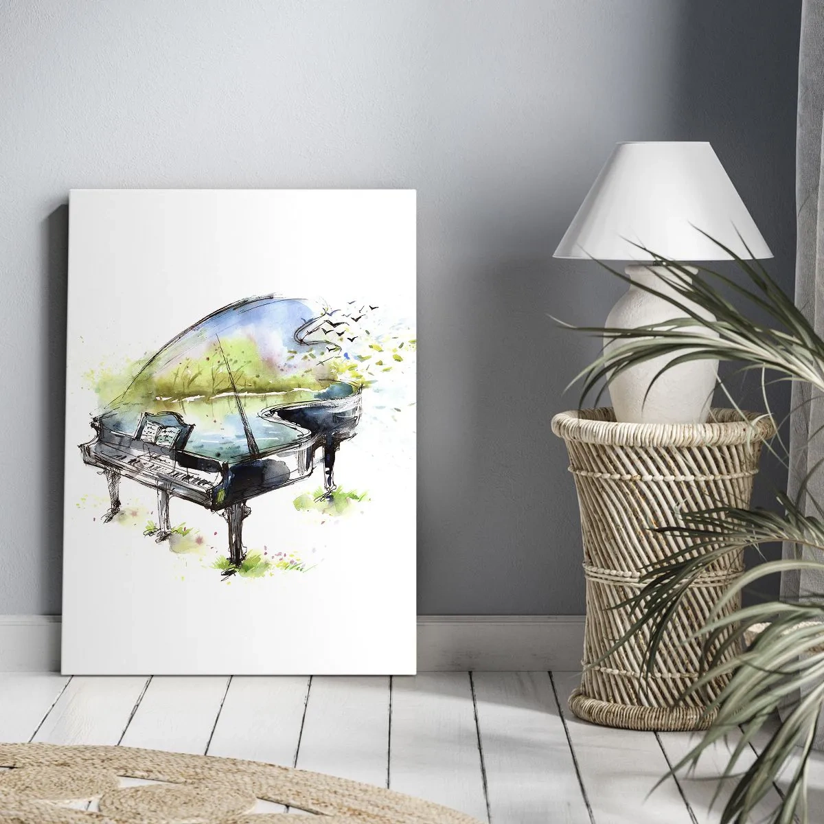 Quadro em tela - Encantado pela música - 50x70 cm