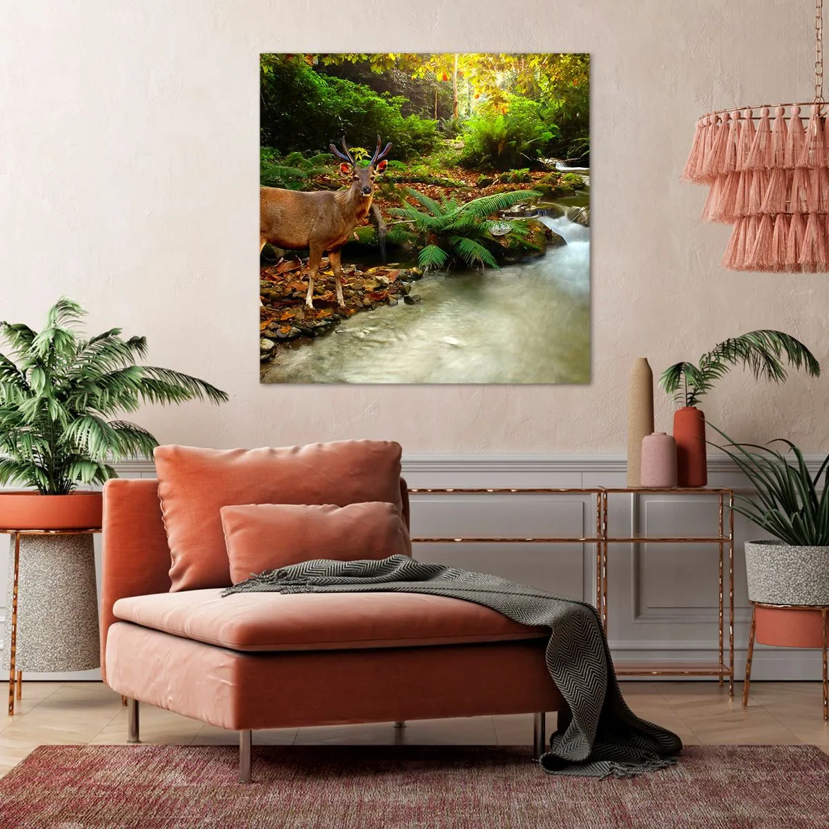 Quadro em tela - Bem-vindo ao meu mundo - 60x60 cm