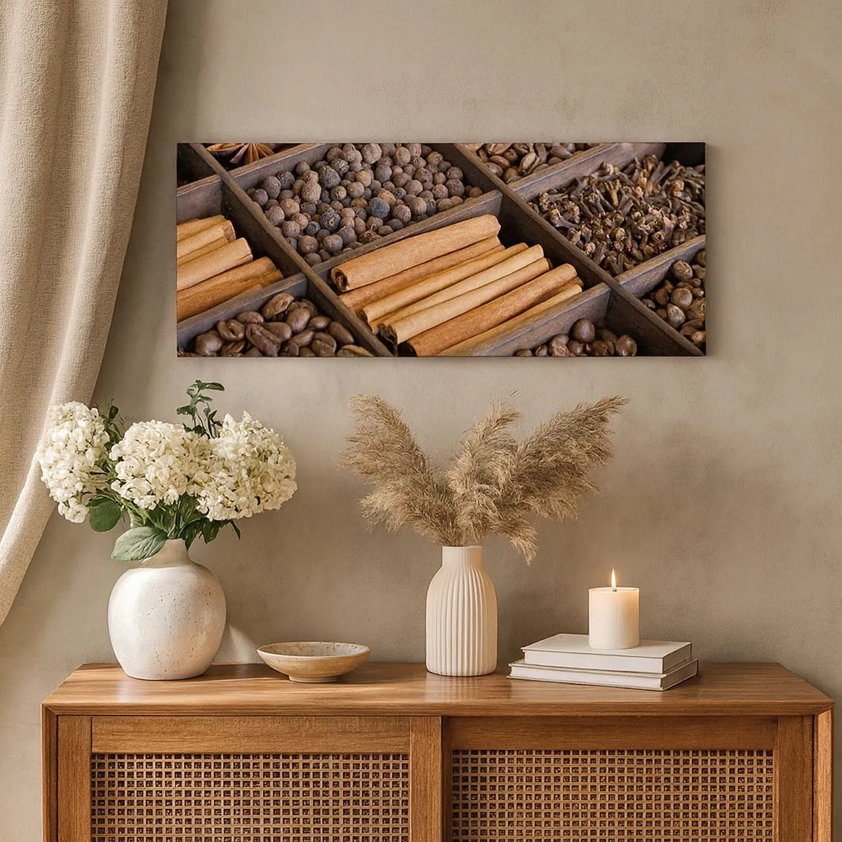 Quadro em tela - Um tesouro de aromas - 100x40 cm