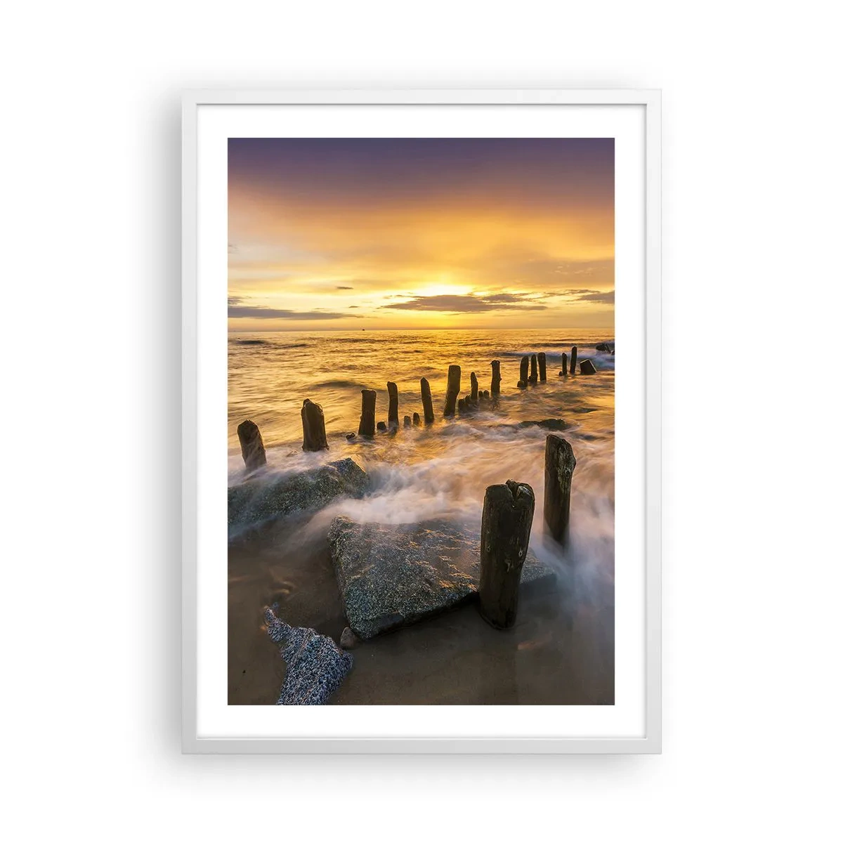 Pôster em moldura branca - A beleza crua do Mar Báltico - 50x70 cm