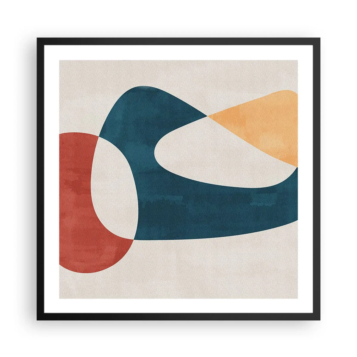 Pôster com moldura preta - Influências e metamorfoses - 60x60 cm