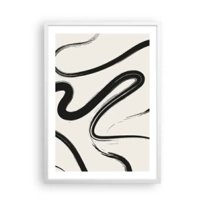 Pôster em moldura branca - Capricho preto e branco - 50x70 cm