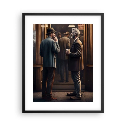 Pôster com moldura preta - Boa hora do dia - 40x50 cm