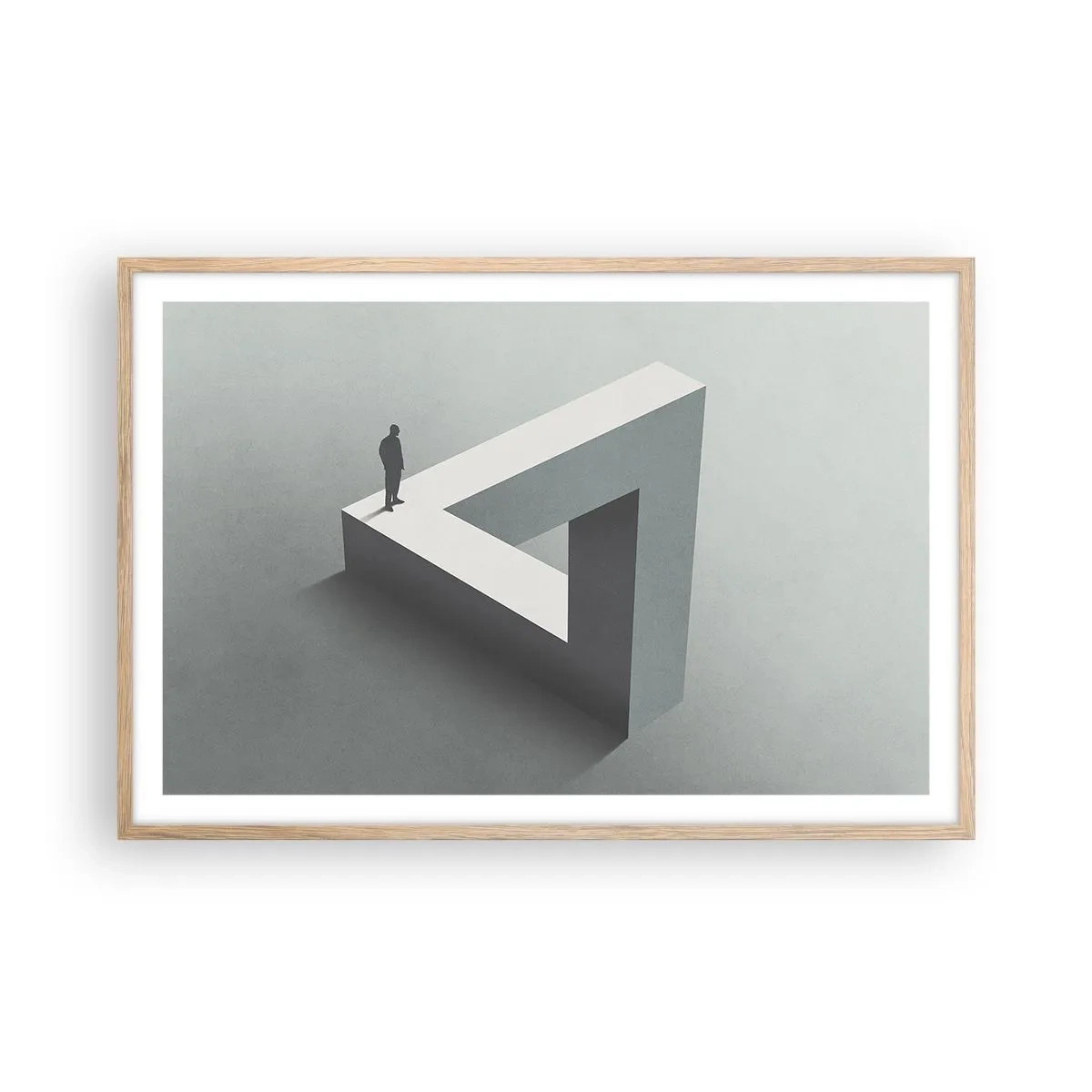 Pôster com moldura de carvalho claro - Mas é possível - 91x61 cm