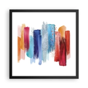 Pôster com moldura preta - Para cima e para baixo  - 40x40 cm