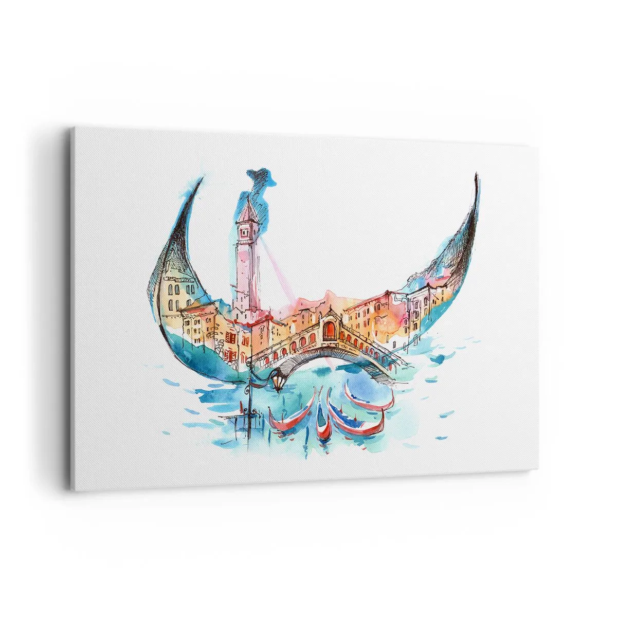 Quadro em tela - Navegamos pela cidade - 120x80 cm