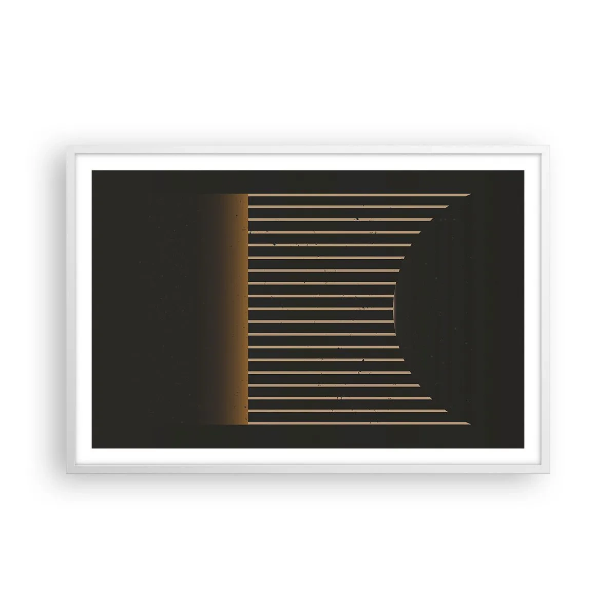 Pôster em moldura branca - Explorar a escuridão - 91x61 cm