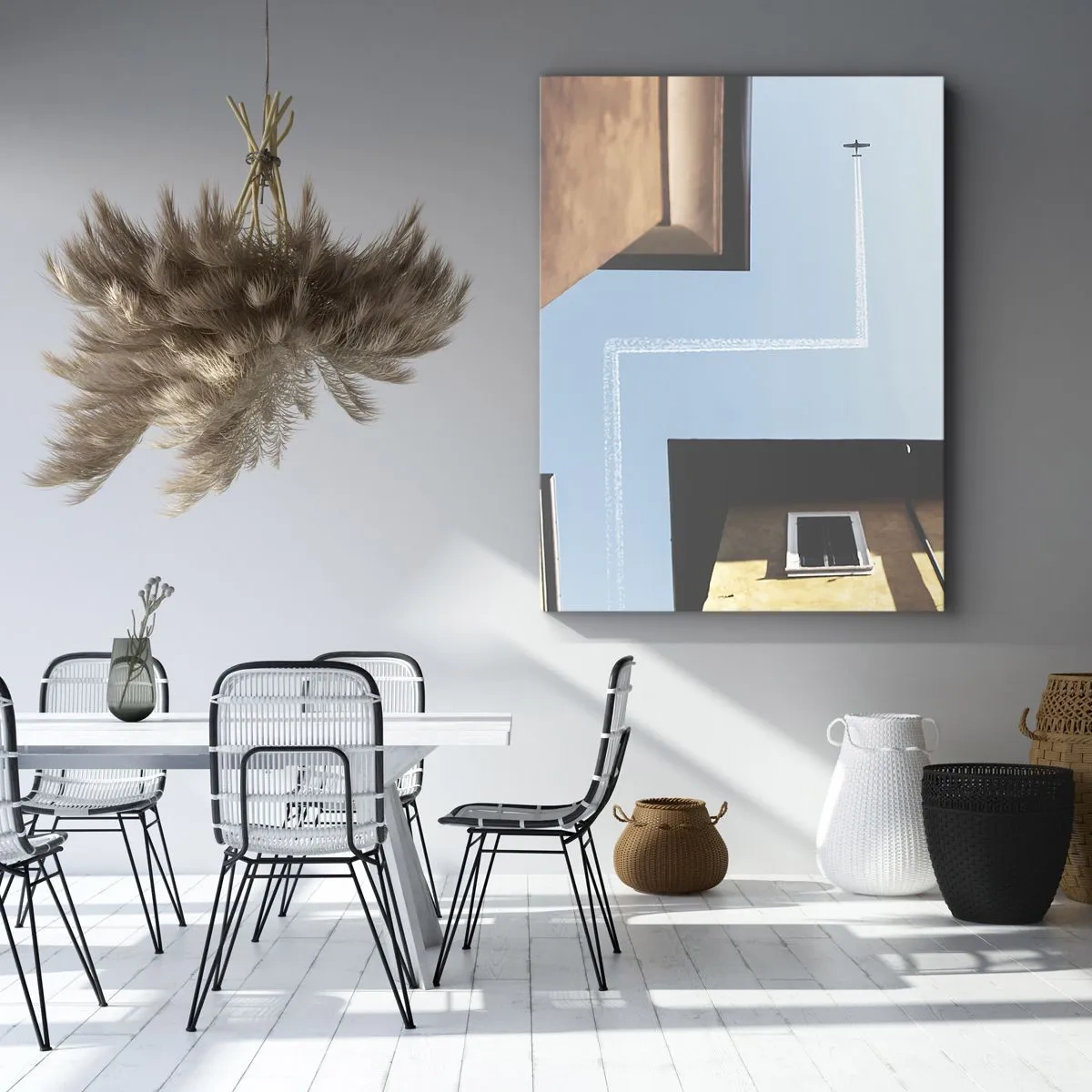 Quadro em tela - Acima do labirinto da cidade - 65x120 cm