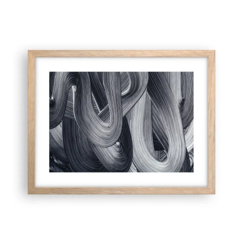 Pôster com moldura de carvalho claro - A fluidez da realidade - 40x30 cm