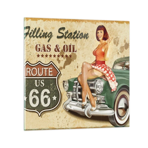 Quadro em vidro - Os gloriosos anos 40 - 70x70 cm