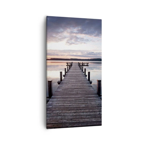 Quadro em tela - A tranquila fronteira do dia e da noite - 55x100 cm