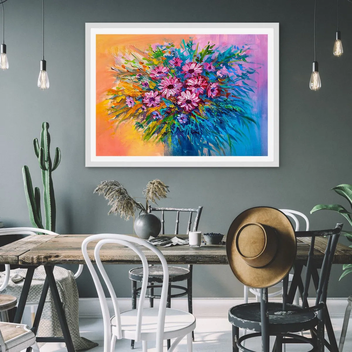 Pôster em moldura branca - A energia da vida - 91x61 cm