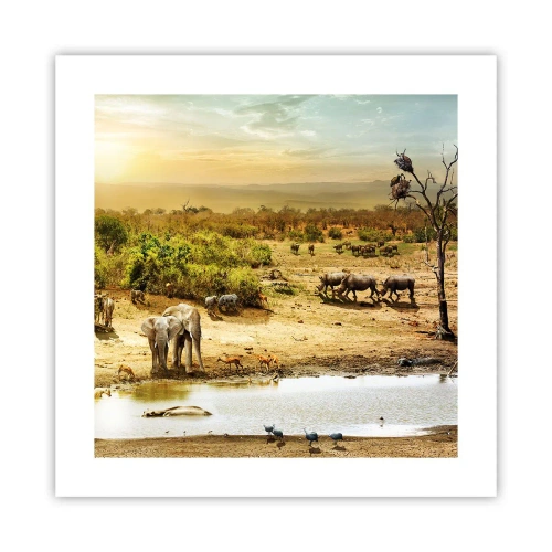 Pôster - Um rio corria no Éden... - 40x40 cm